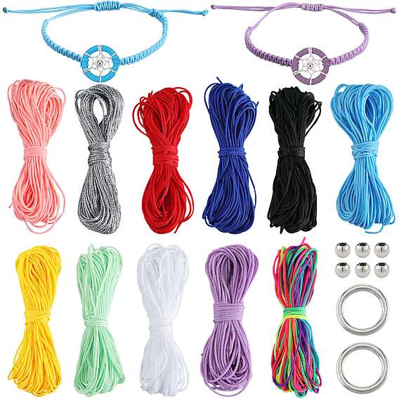 Набор для самостоятельного изготовления плетеных браслетов из паутины/сетки