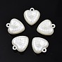 ABS Plastic Imitation Pearl Pendants, Heart