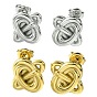 304 Stainless Steel Stud Earrings, Knot