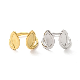 Ионное покрытие (ip) 304 кольца манжет из нержавеющей стали, открытые кольца для заячьих ушей для женщин