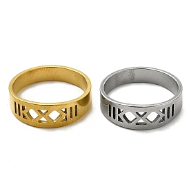 201 Stainless Steel Finger Rings, Hollow Out Bowknot Rings for Women