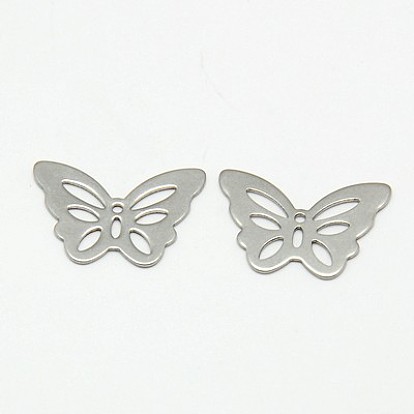304 colgantes de acero inoxidable, mariposa