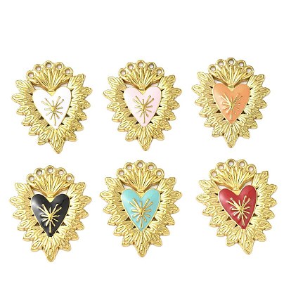 304 нержавеющей стальной эмали подвески, ионное покрытие (ip), шарма сердца, золотые