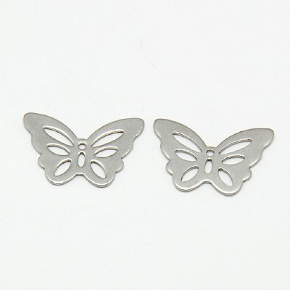 304 Edelstahl Anhänger, Schmetterling