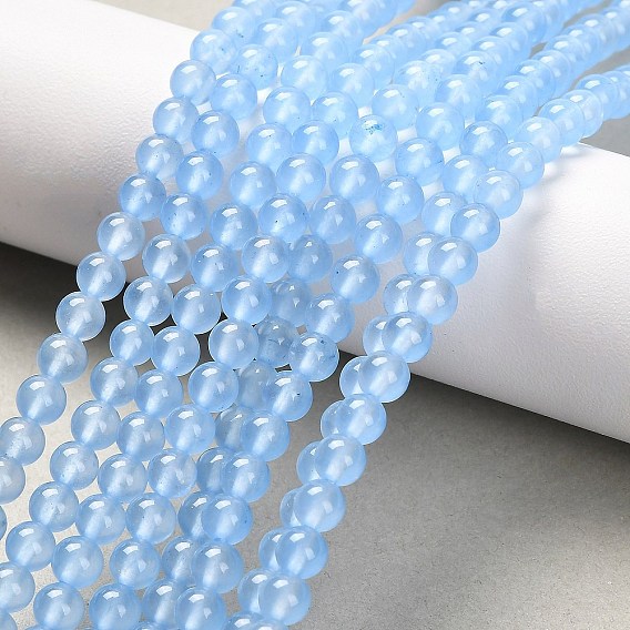 Natural & Dyed Malaysia Jade Bead Strands, Round