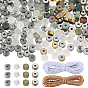 Наборы для самостоятельного изготовления растягивающихся браслетов, включая бусины из драгоценных камней, полиэстер эластичный шнур, Нейлоновая нить