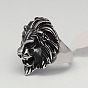 Valentines Day Unique Gift Ideas Retro Men's 304 Stainless Steel Wide Lion Rings