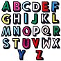 Computerized Embroidery Cloth Iron On Patches, Costume Accessories, Appliques, Alphabet, Letter A~Z