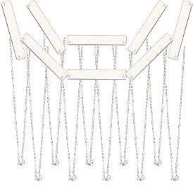 Наборы для самостоятельной штамповки пустых бирок для изготовления ожерелий, включая латунные подвески и кабельные цепи, Карабин-лобстер из цинкового сплава, Железные соединительные колечки