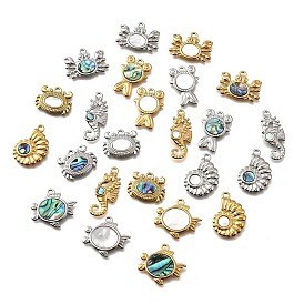 304 подвески из натуральной ракушки из нержавеющей стали, прелести морских животных