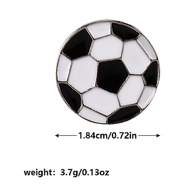Sport Theme Enamel Pin, Alloy Brooch for Backpack Clothes, Football/Trophy/Court
