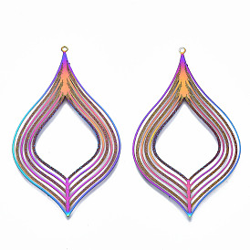 304 Stainless Steel Pendants, Ion Plating(IP), Teardrop