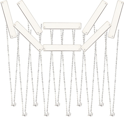 Наборы для самостоятельной штамповки пустых бирок для изготовления ожерелий, включая латунные подвески и кабельные цепи, Карабин-лобстер из цинкового сплава, Железные соединительные колечки