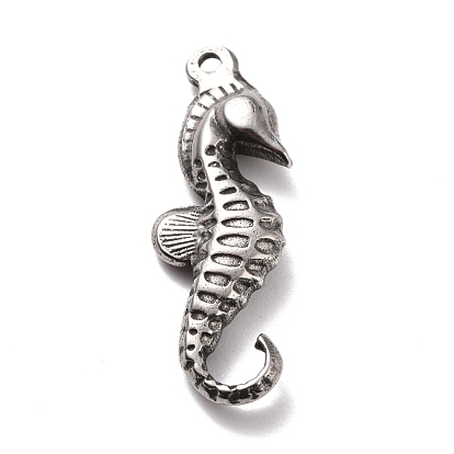 Pendentifs en acier inoxydable, , cheval de mer
