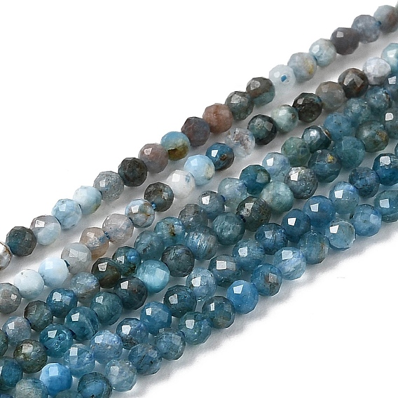 Природного апатита нитей бисера, граненые, круглые