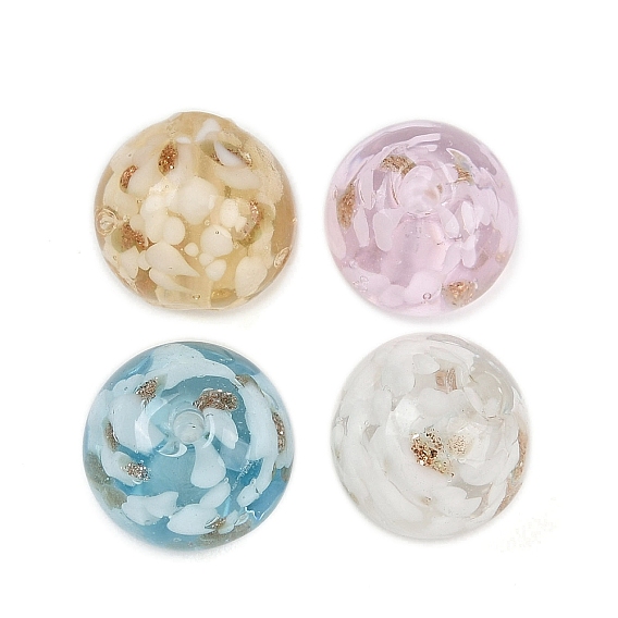 Бусины ручной работы бусины золотого песка, круглые