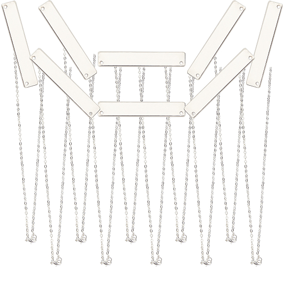 Наборы для самостоятельной штамповки пустых бирок для изготовления ожерелий, включая латунные подвески и кабельные цепи, Карабин-лобстер из цинкового сплава, Железные соединительные колечки