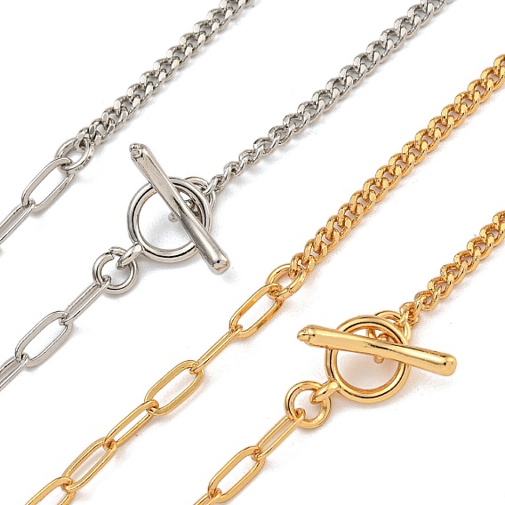 Латунные цепочки-панцирные ожерелья и цепочки-скрепки для женщин