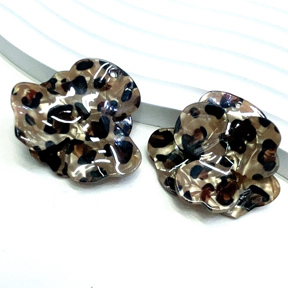 3d акриловые подвески, подвески с леопардовым принтом