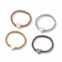 Glass Beaded Finger Ring with Brass Heart for Women