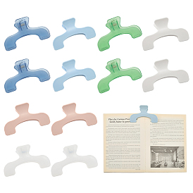 12шт. 6 цветные пластиковые скрепки для книг, отрывок из учебника