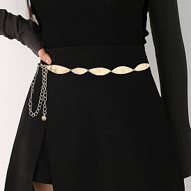 Листовой сплав цепи для талии и живота для женщин