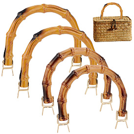 4 шт 2 стили арка пластик имитация бамбука ручки для сумок, с застежкой из сплава