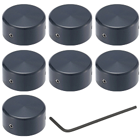 12 алюминиевые крышки для переключателей гитарных педалей, с железными винтами