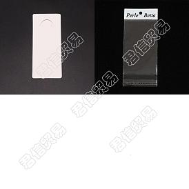 240pcs 2 style rectangle papier vierge porte-clés carte d'affichage, avec des sacs de cellophane