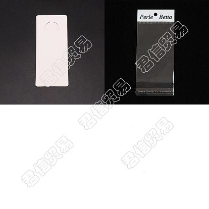 240pcs 2 style rectangle papier vierge porte-clés carte d'affichage, avec des sacs de cellophane