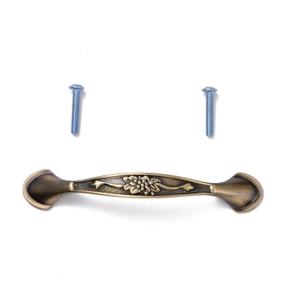 Vintage Alloy Cabinet Door Knobs, Kitchen Drawer Pulls Cabinet Handles, with Iron Screws