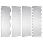 4Pcs 4 Styles Cake Cream Stainless Steel Scraper, Bakewere Tool, Rectangle