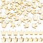 50Pcs 2 Styles Brass Beads, Long-Lasting Plated, Crown