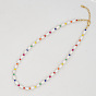 Bohemian Beach Style Natural Freshwater Pearl Rainbow Rice Bead Necklace - Women