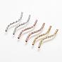 Rack Plating Brass Tube Beads, Cadmium Free & Lead Free, Long-Lasting Plated