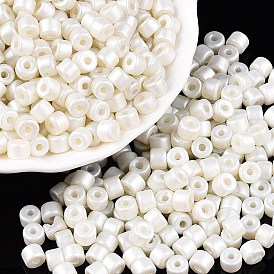 Baking Paint Pearlized Glass Seed Beads, Round Hole, Cylinder