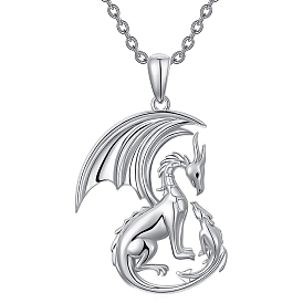 Colliers avec pendentif en alliage de mère dragon