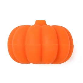 Pumpkin Food Grade Silicone Focal Beads, Chewing Beads For Teethers, DIY Nursing Necklaces Making