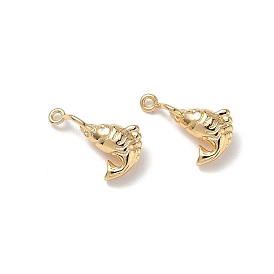 Brass Pendants, 3D Goldfish Charms