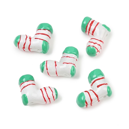 Окрашенные и нагретые стеклянные эмалевые бусины, Рождественский чулок