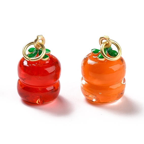 Handmade Lampwork Pendants, with Brass Findings, Cadmium Free & Lead Free, Matte Gold Color, Column