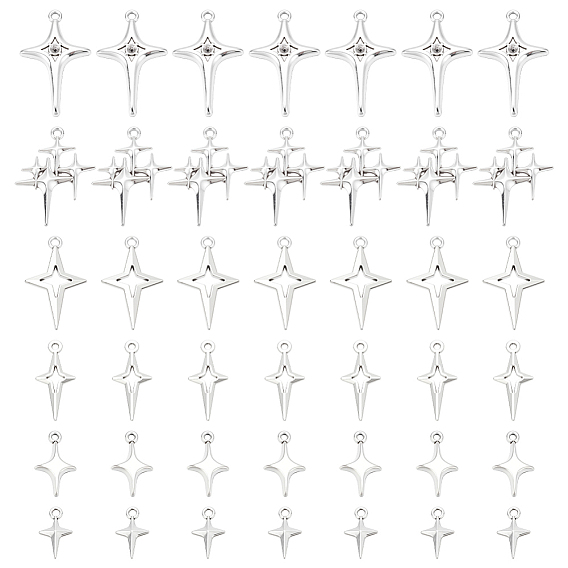 96 шт 6 стили подвески из сплава в тибетском стиле, звезды прелести