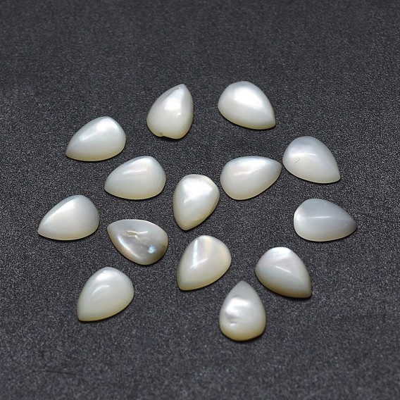 Cabochons coquille, goutte 