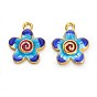 Alloy Enamel Pendants, Flower