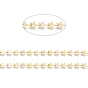 Brass Handmade Beaded Chains,  Link Chain, Long-Lasting Plated, Soldered, with Spool, Star