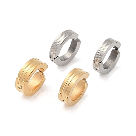 Ion Plating(IP) 304 Stainless Steel Clip-on Earrings, Round