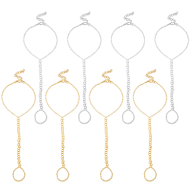 8шт. 2 цвета железные цепочки и браслеты на лодыжку с якорным плетением