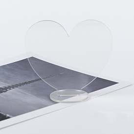 Acrylic Craft Blank Photo Frame Stand, Heart