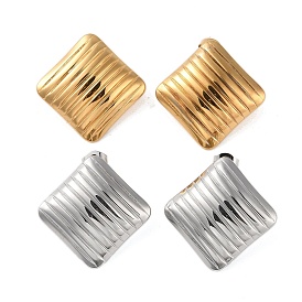 304 Stainless Steel Earrings, Square