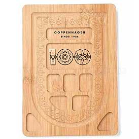 Bamboo Bead Design Board, DIY Beading Jewelry Necklace Making Tray, Rectangle